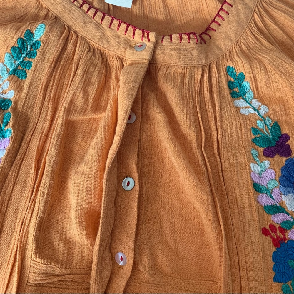 Sundance Floral Embroidered Boho Blouse size M - Picture 11 of 16